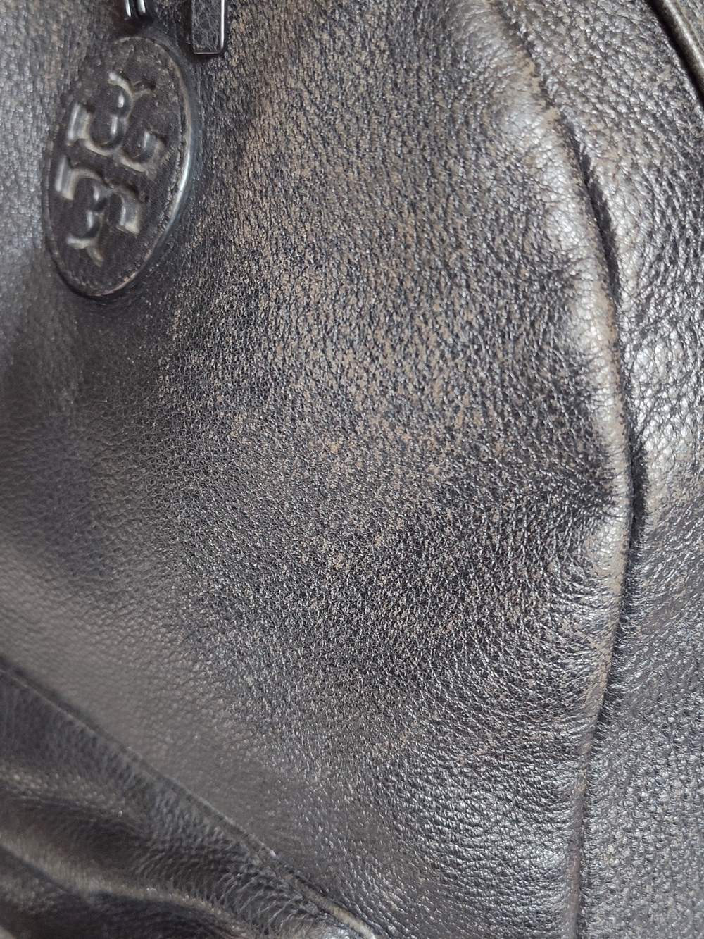 Vintage! Tory Burch Black Leather Backpack - Picture 13 of 16